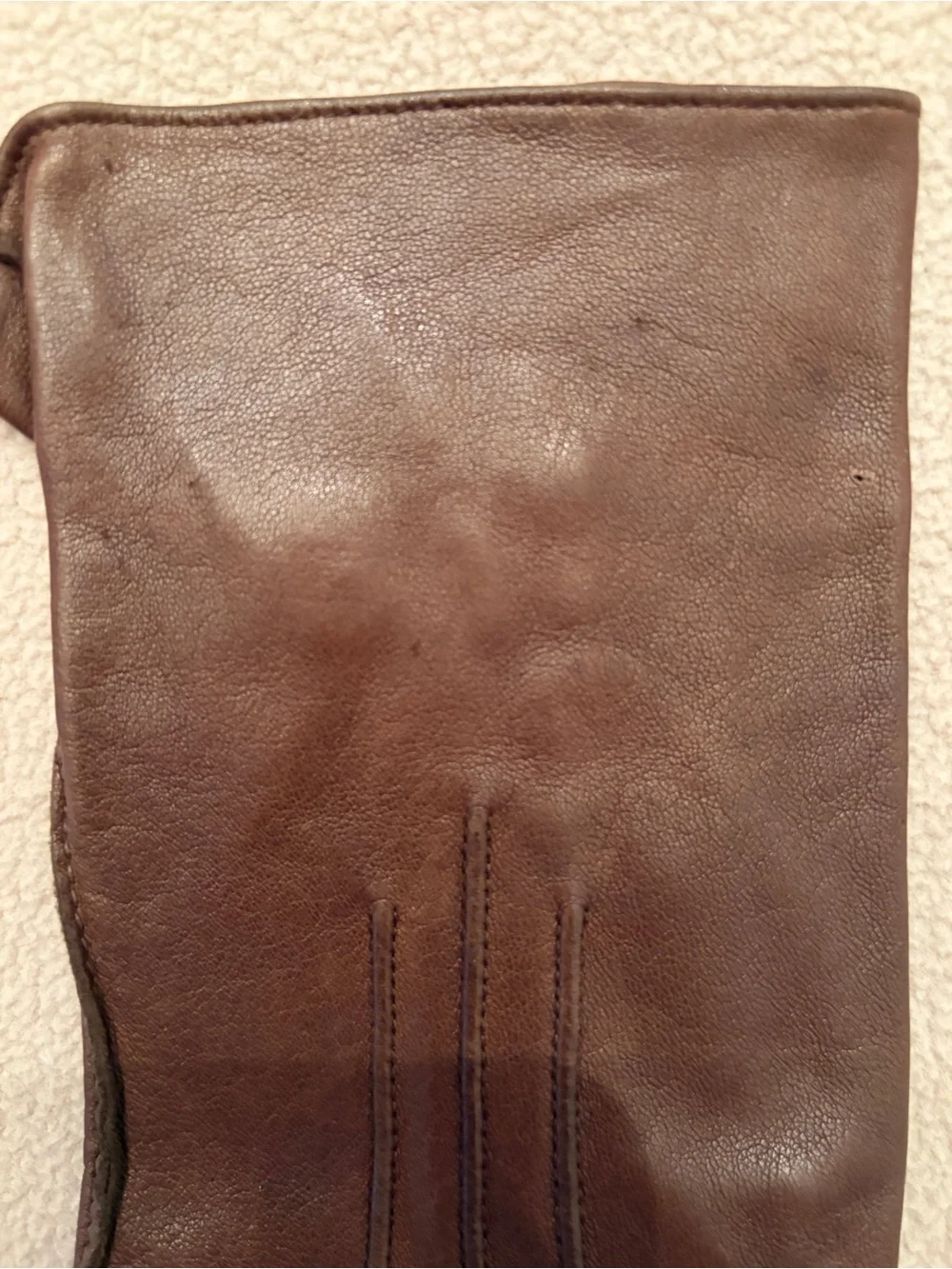 Alexette Brown Leather Driving Gloves